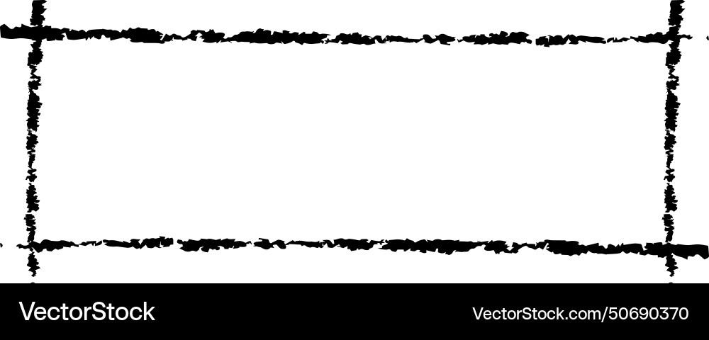 Frame rectangle elongated texture element outline Vector Image