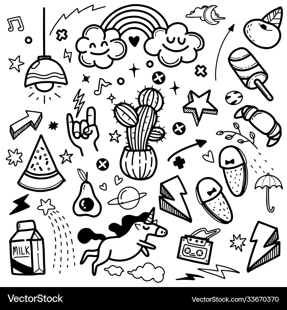Hand drawn abstract scribble doodle Royalty Free Vector