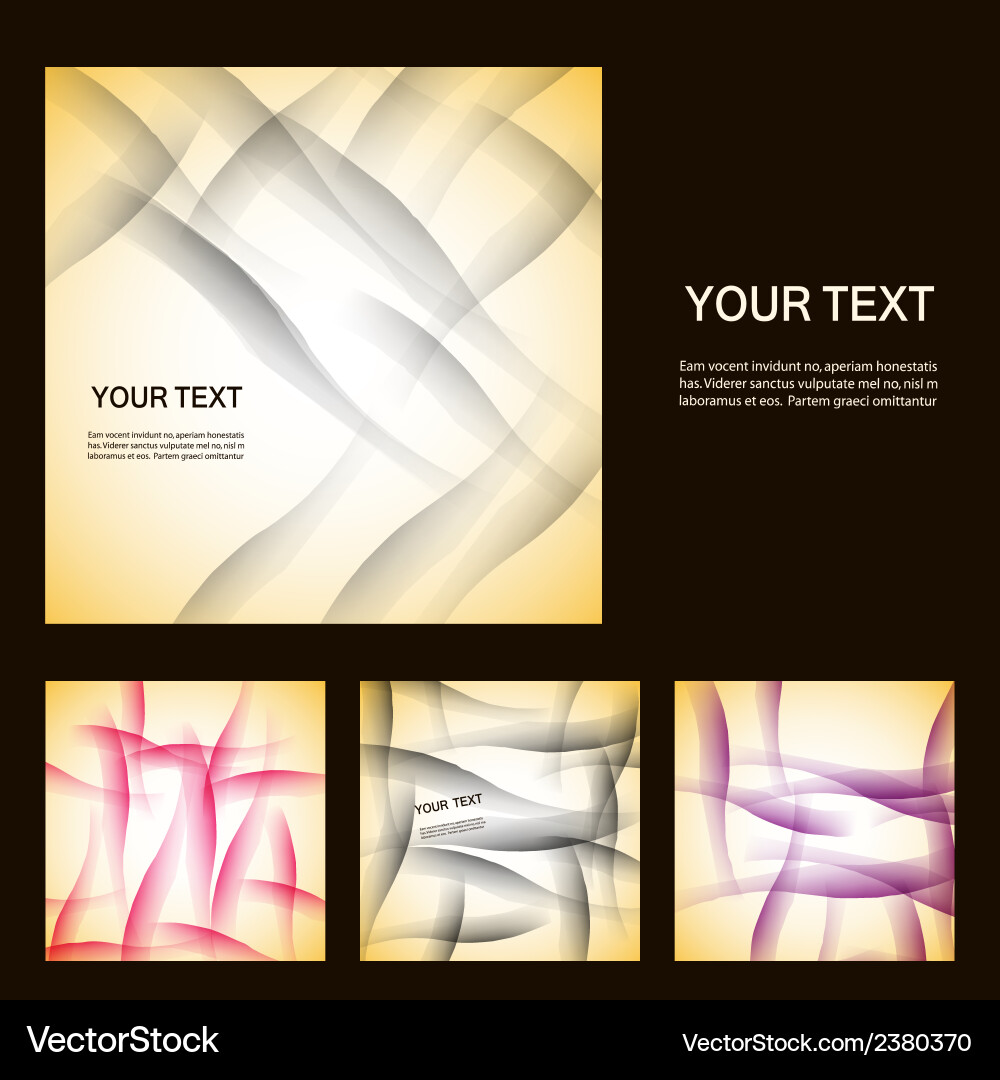 Set of abstract line background eps10 vector image