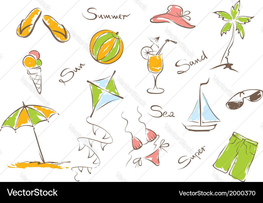 Set of object - vocation vector image