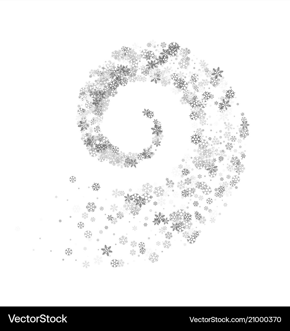 Snowflakes twisted in vortex Snowflakes twisted in vortex vector image