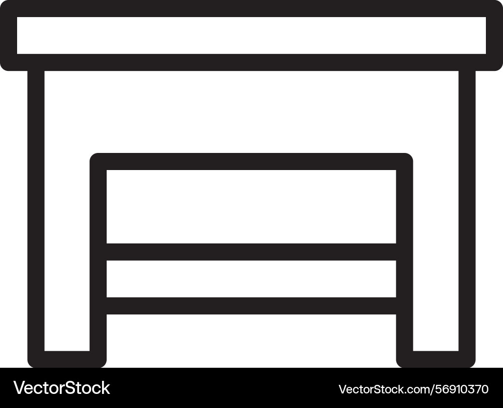 Step stool linear style icon design vector image