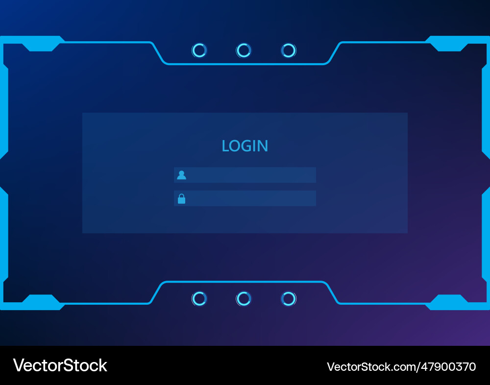 Technology screen used for login to access Technology screen used for login to access vector image