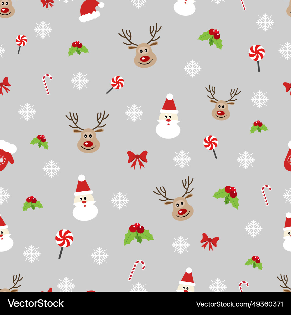 A christmas pattern with recurring A christmas pattern with recurring vector image
