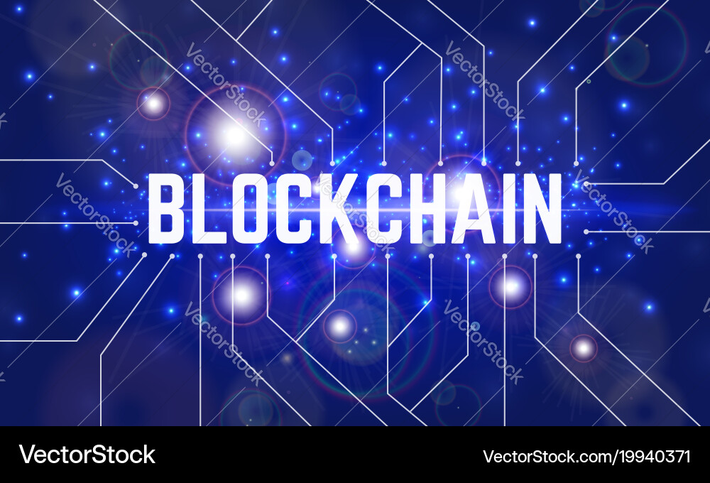Abstract blockchain concept background Vector Image