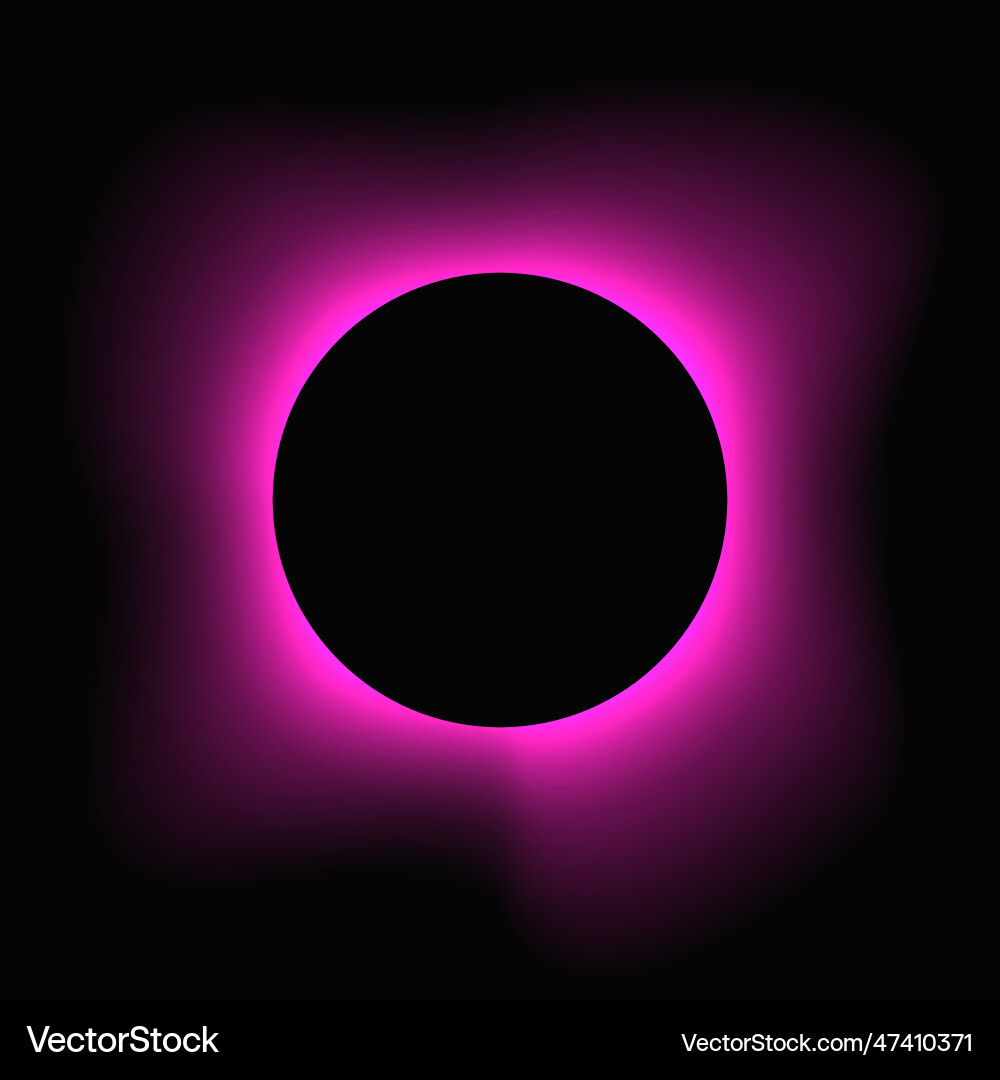Circle illuminate light frame with color gradient vector image