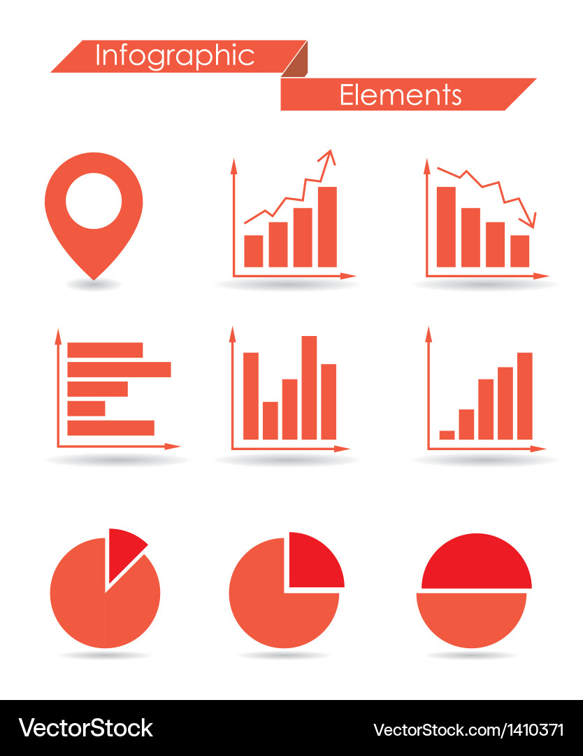 Data & Chart Icons - Set vector image