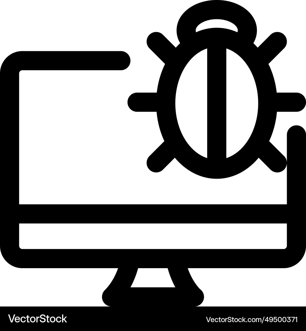 Error or software problem within desktop system Vector Image