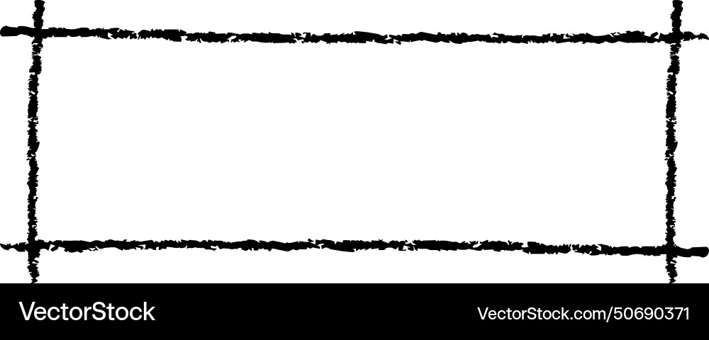 Frame rectangle elongated texture element outline Vector Image