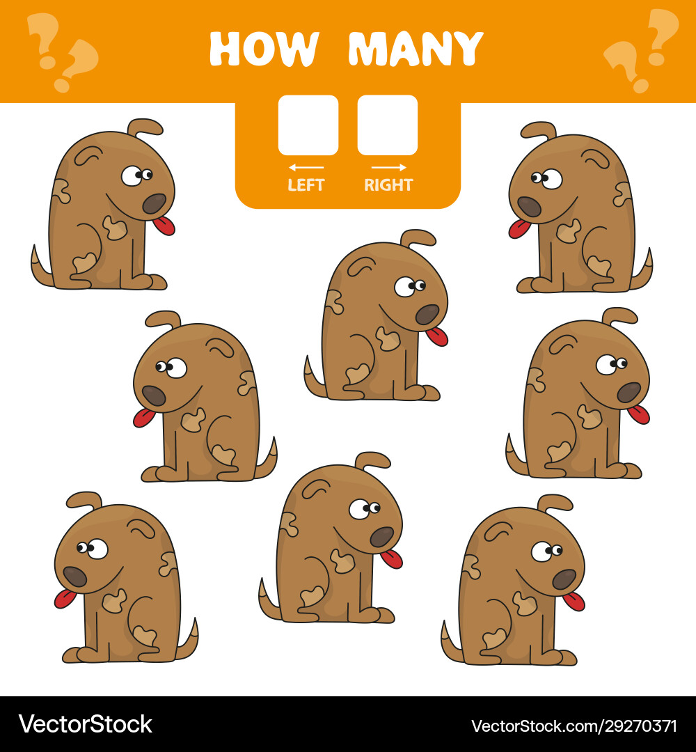 Left and Right Counting Game Vector Image