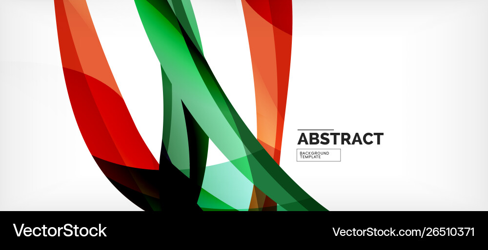 Linear wave web template Vector Image