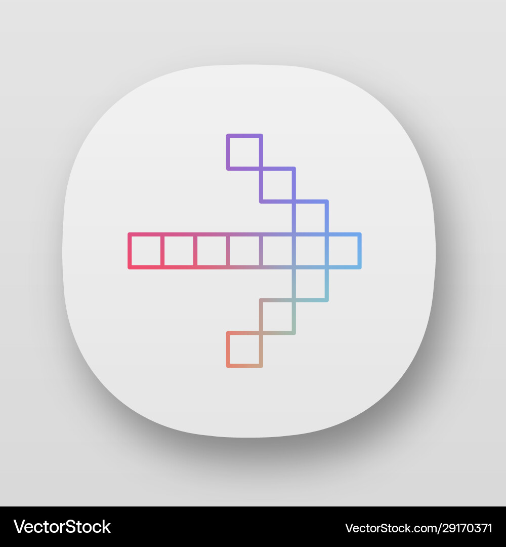 Pixel App Icon - Forward Arrow vector image