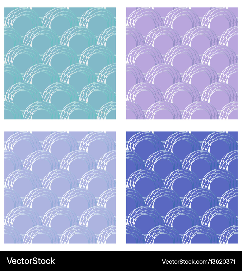 Set of seamless fine circle patterns flaky Set of seamless fine circle patterns flaky vector image