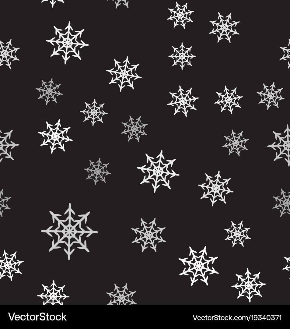 Snowflake pattern seamless vector image