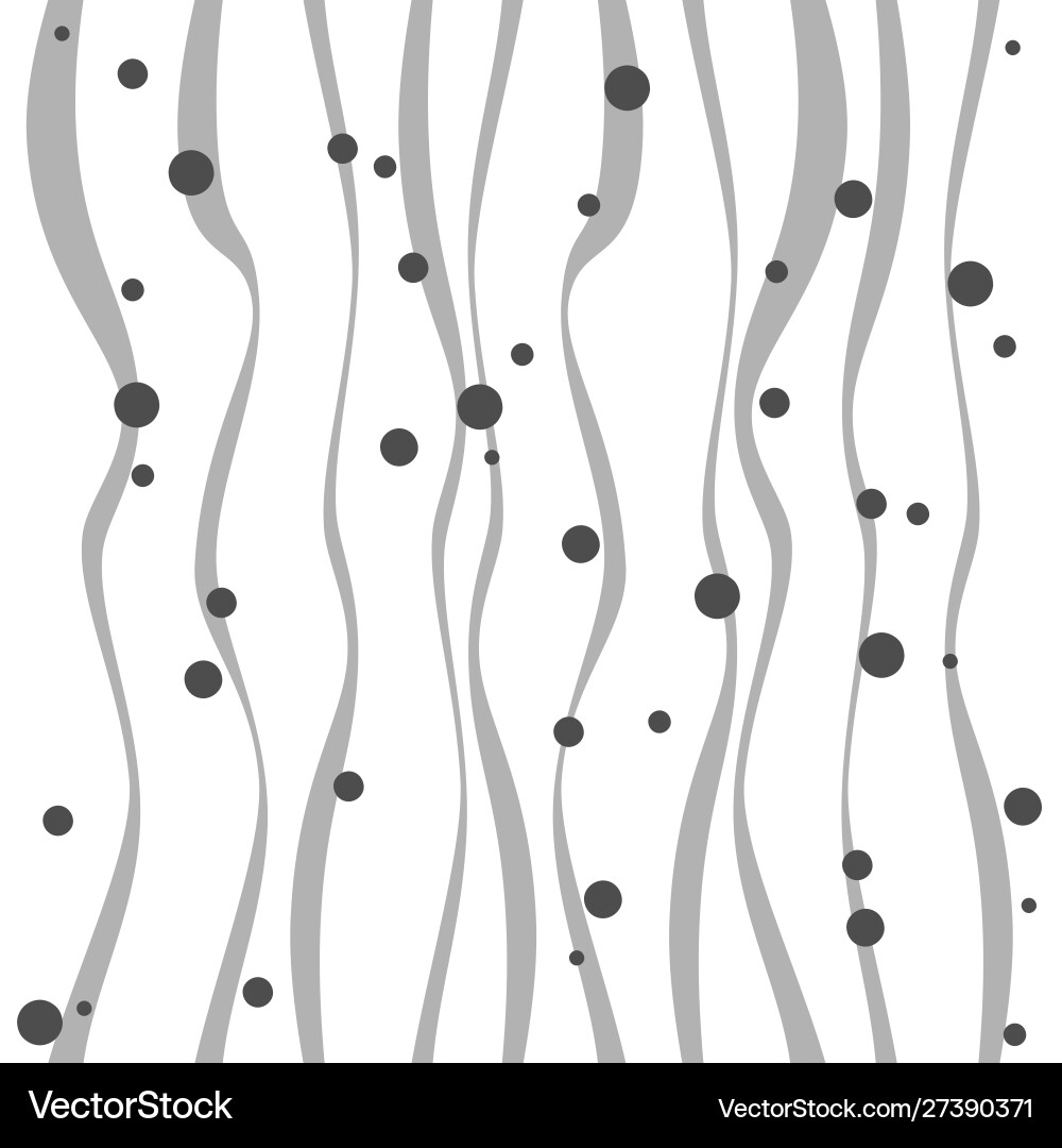 Waves and bubbles abstract seamless pattern Vector Image