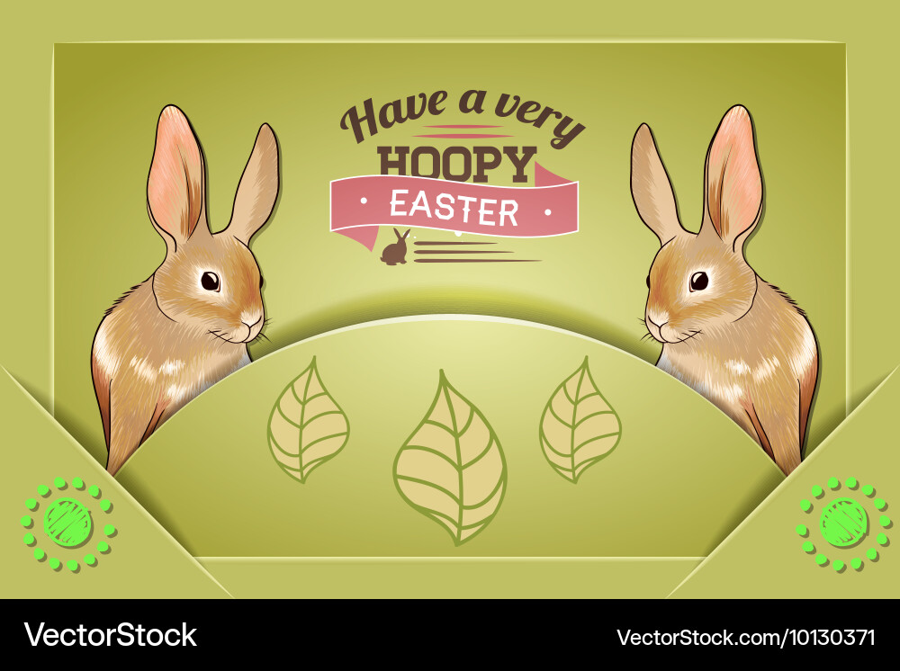 With spring and rabbit Vector Image