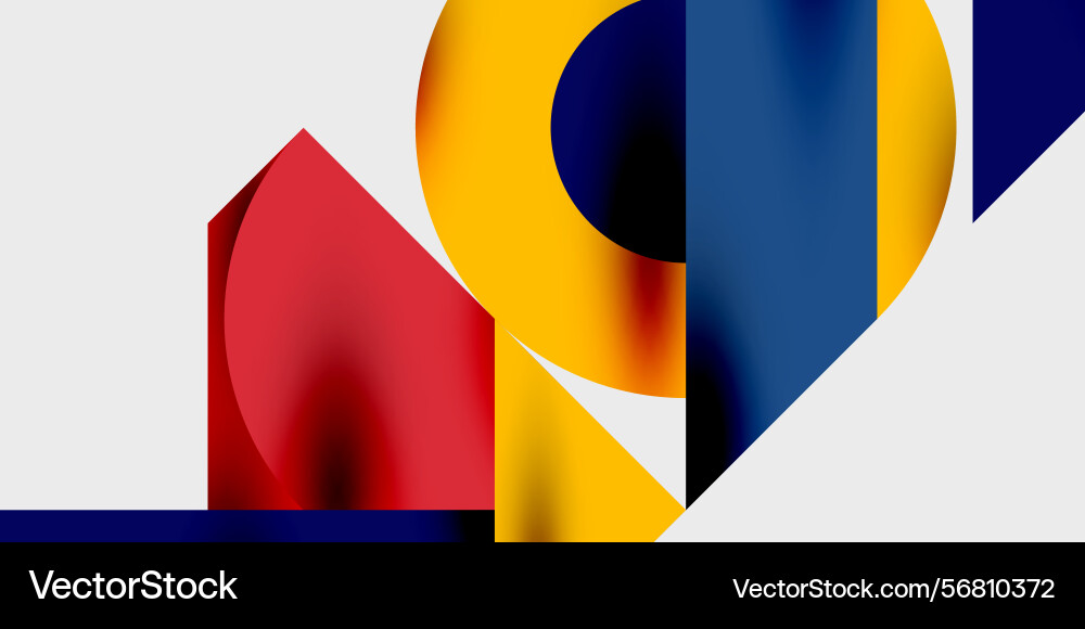 Abstract geometric shapes overlap creating Vector Image