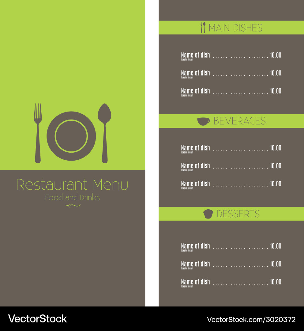 Abstract menu background with some special objects Vector Image