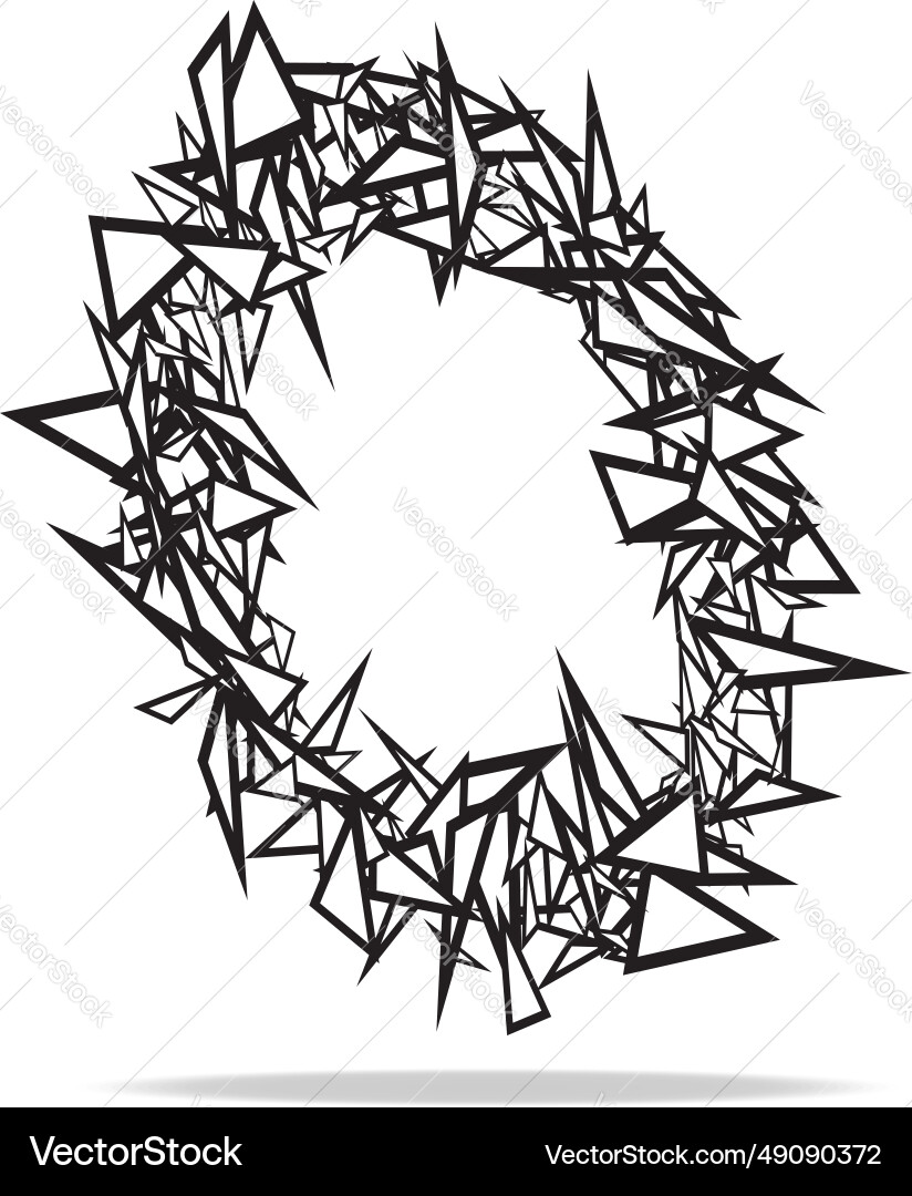 Abstract shape from triangles vector image