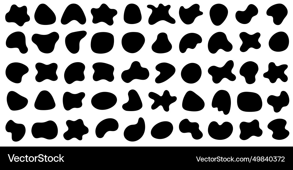 Blob shape organic set Blob shape organic set Vector Image