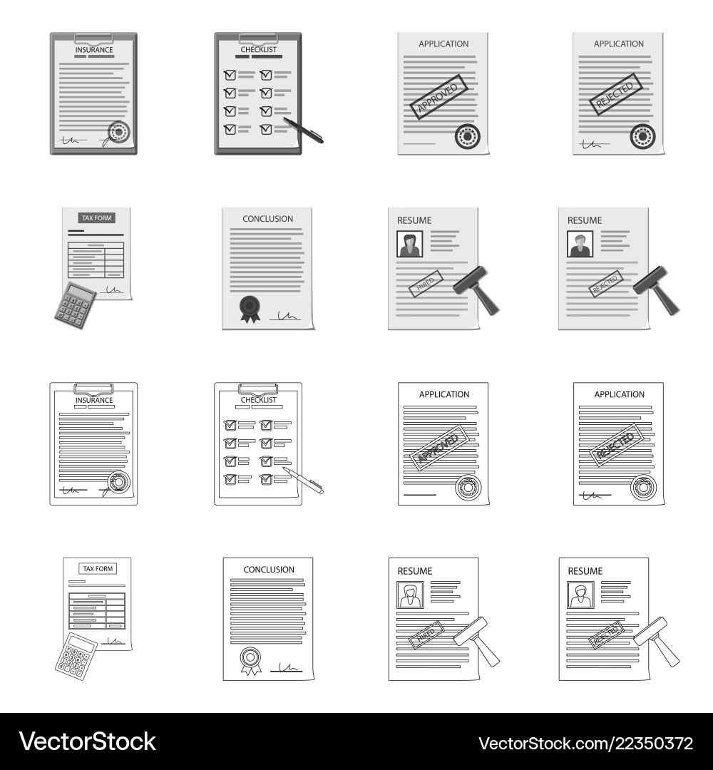Form and document symbol Form and document symbol vector image