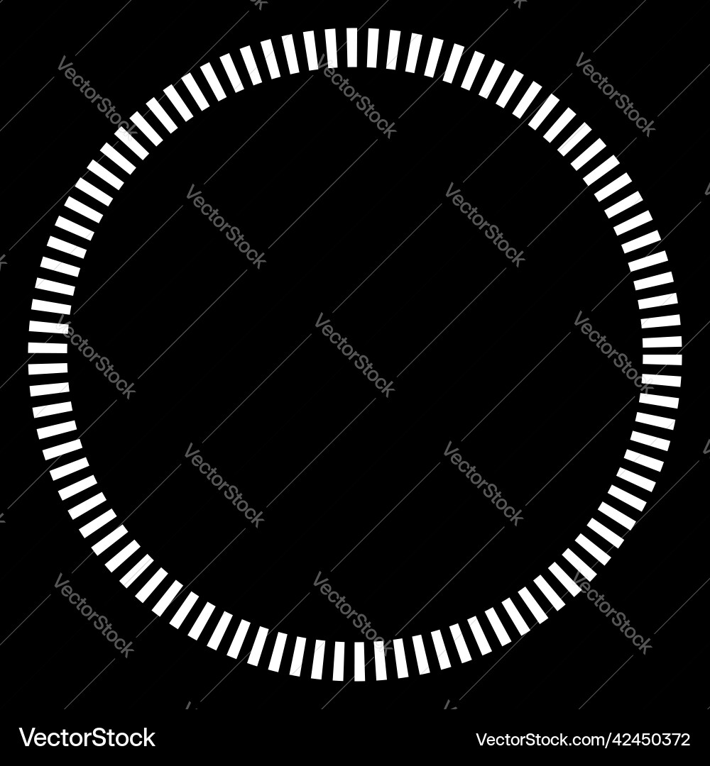 Geometric circle element with dashed lines radial Geometric circle element with dashed lines radial Vector Image