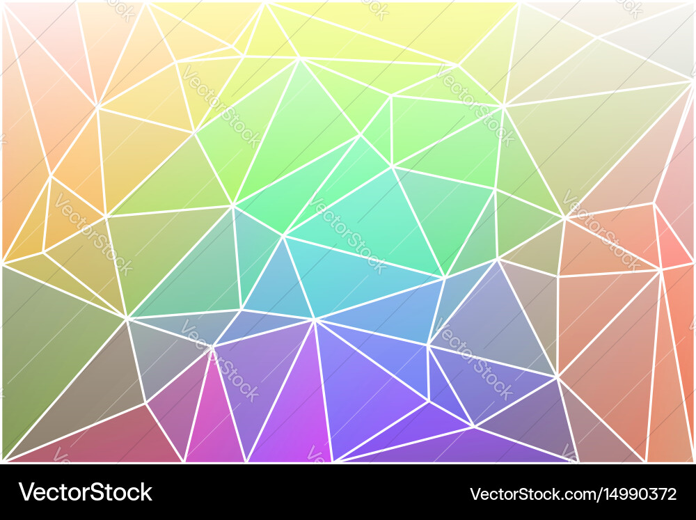 Light rainbow geometric background with mesh Vector Image