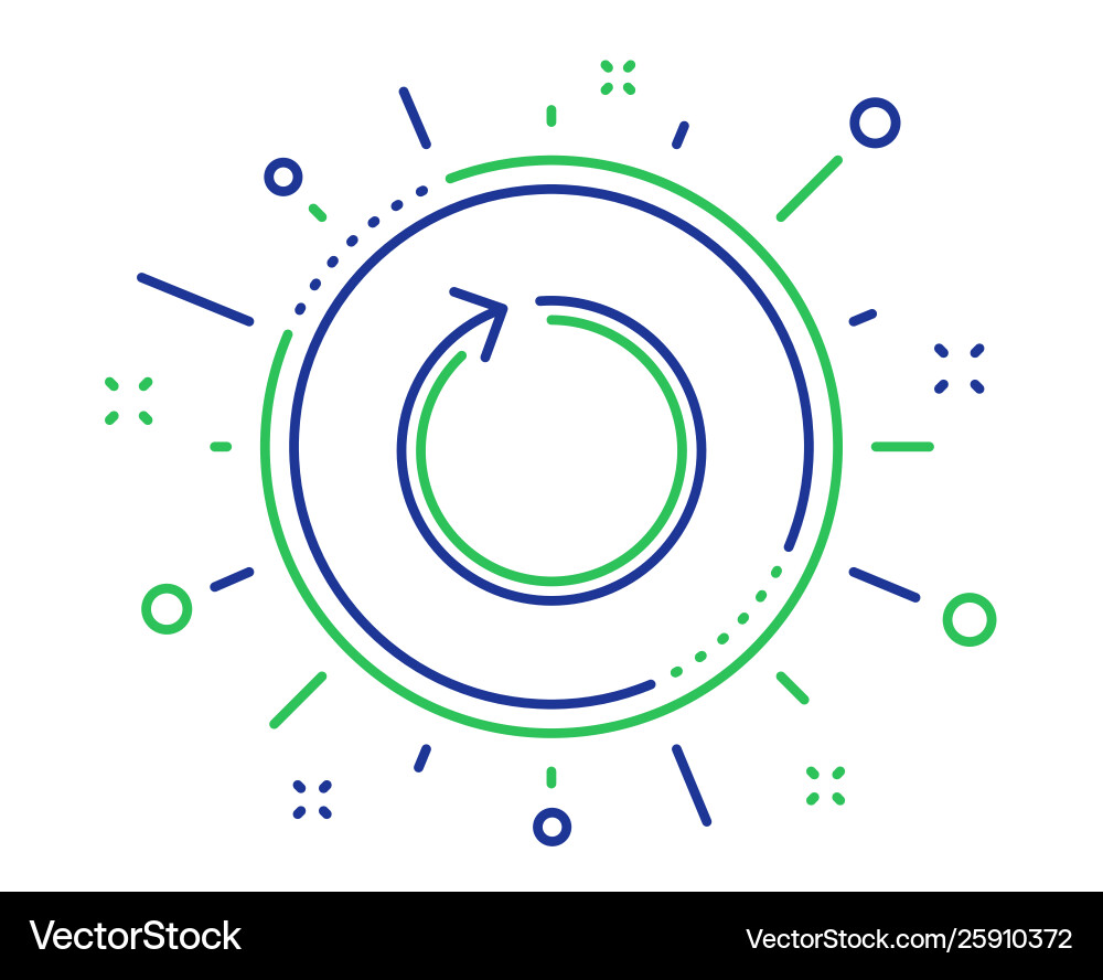 Loop arrow line icon refresh arrowhead vector image