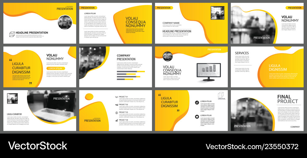 Modern Gradient Presentation Slide Template vector image