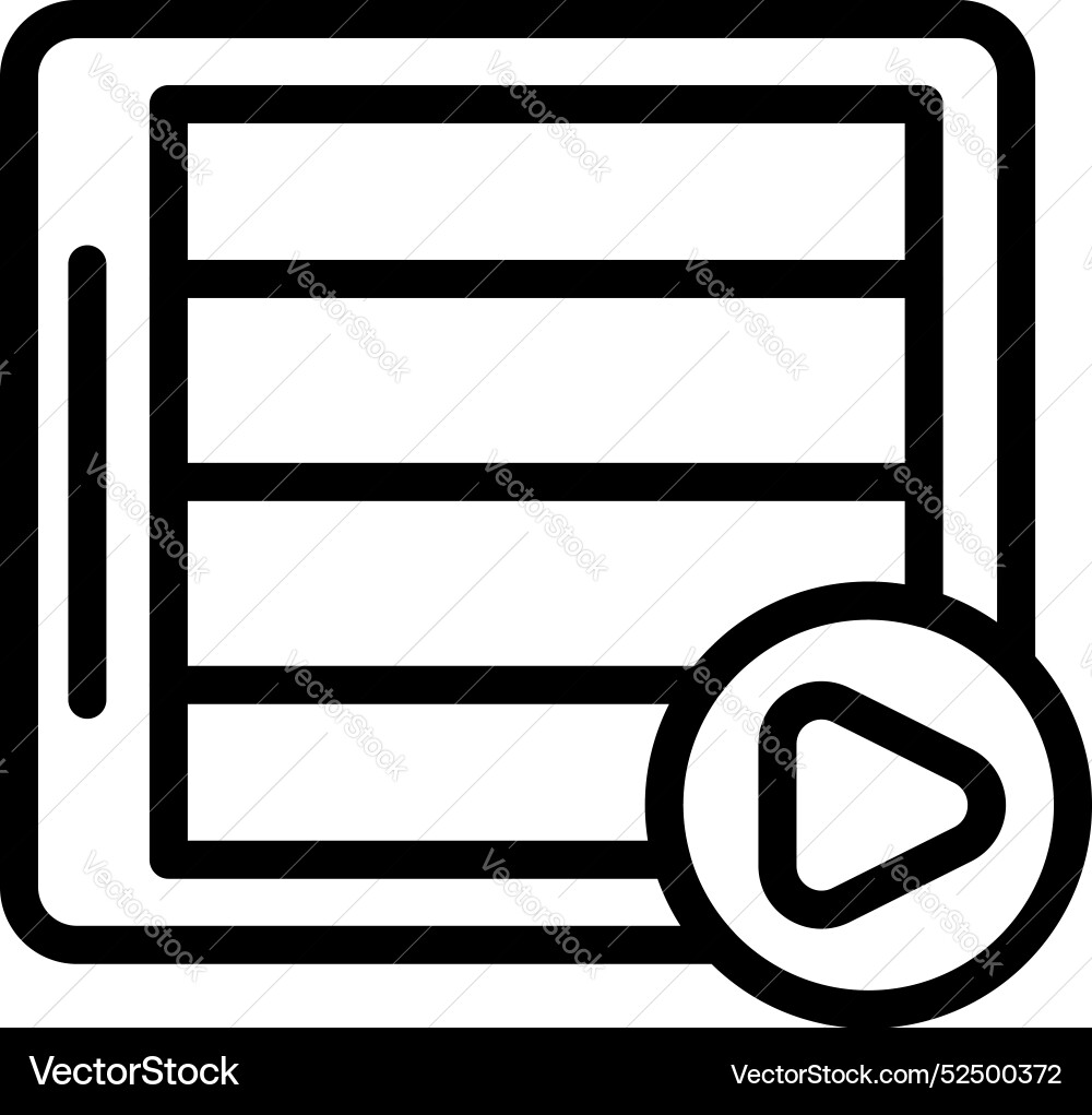 Online music player interface showing play button Online music player interface showing play button vector image