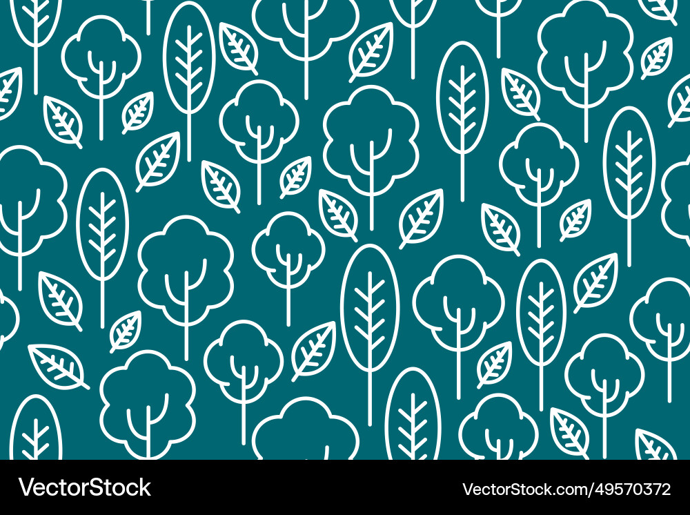 Outline forest pattern Outline forest pattern Vector Image