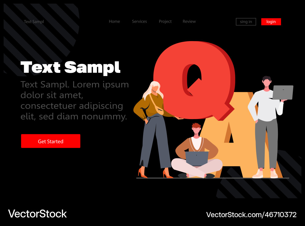 QA Software Testing Concept Vektorbild