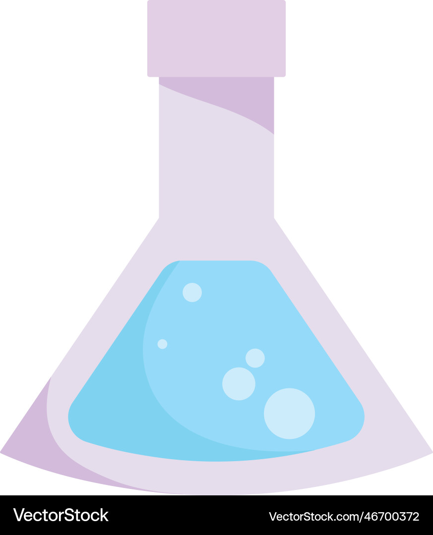 Science experiment laboratory flask Vector Image