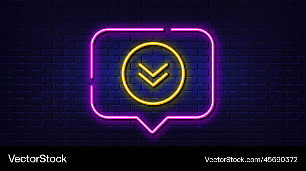 Scroll down button line icon scrolling screen Scroll down button line icon scrolling screen vector image