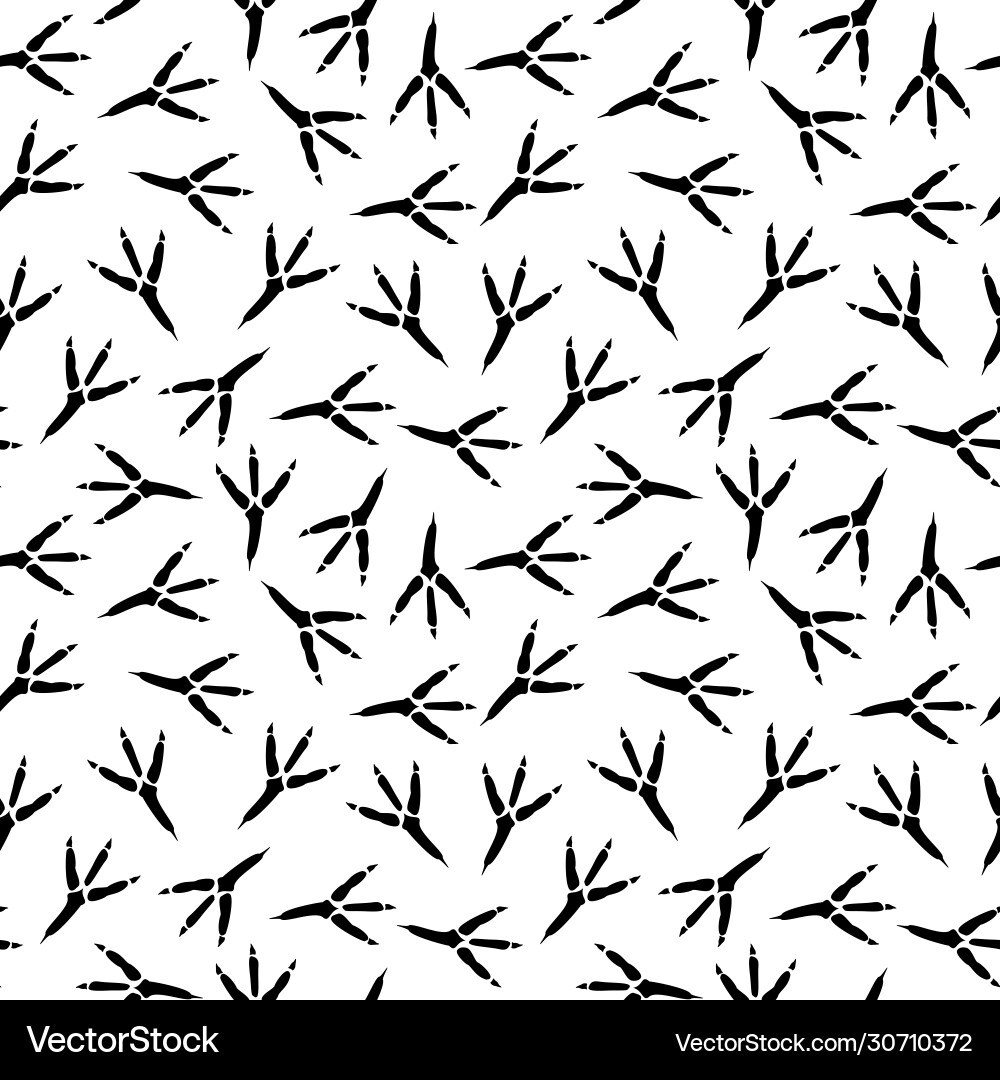Seamless pattern with footprint a bird isolated Seamless pattern with footprint a bird isolated vector image