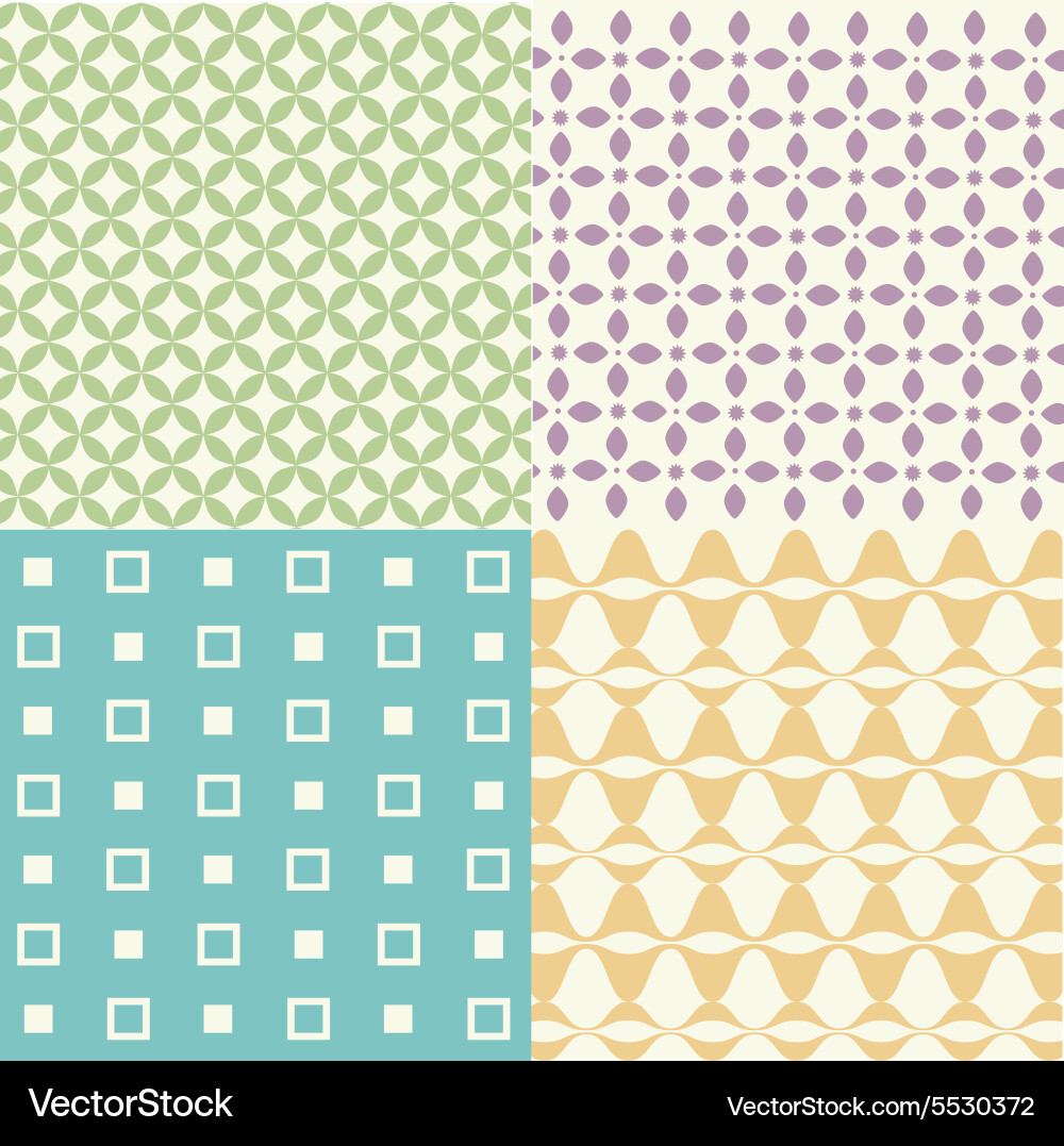 Set of seamless patterns Vector Image