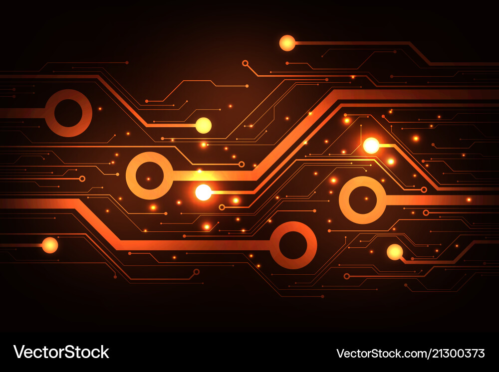 Design of electronic circuits is complex vector image