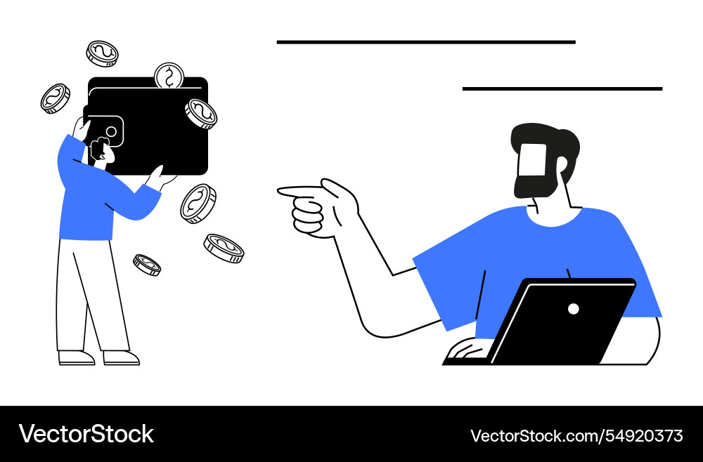 Digital wallet access and online transactions Digital wallet access and online transactions vector image