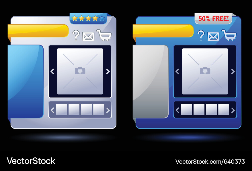 Elements for web vector image