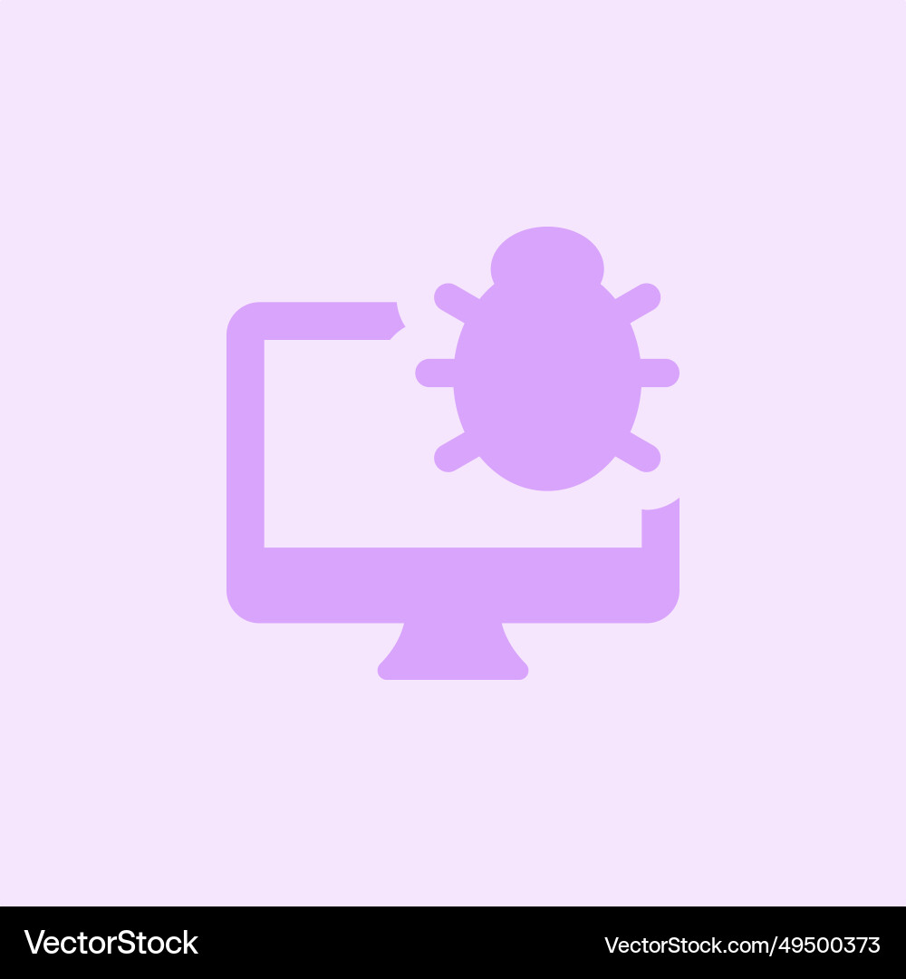 Error or software problem within desktop system Vector Image