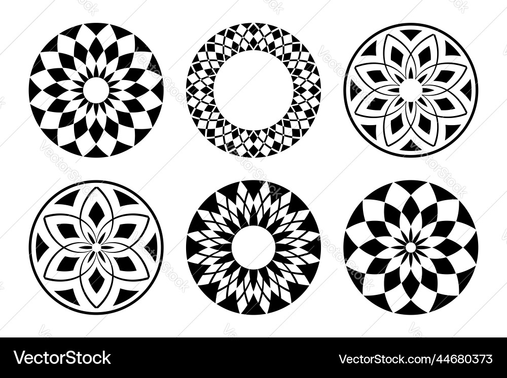 Geometric Circle Patterns vector image
