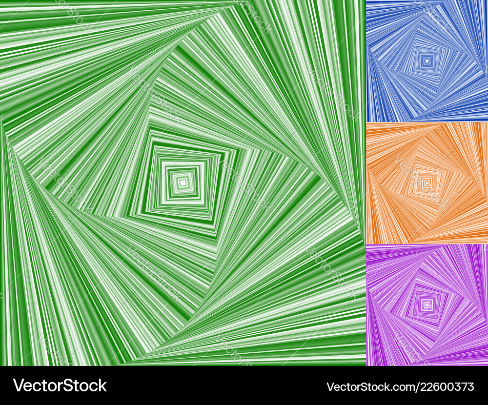 Irregular spirals made of squares rotating Irregular spirals made of squares rotating Vector Image