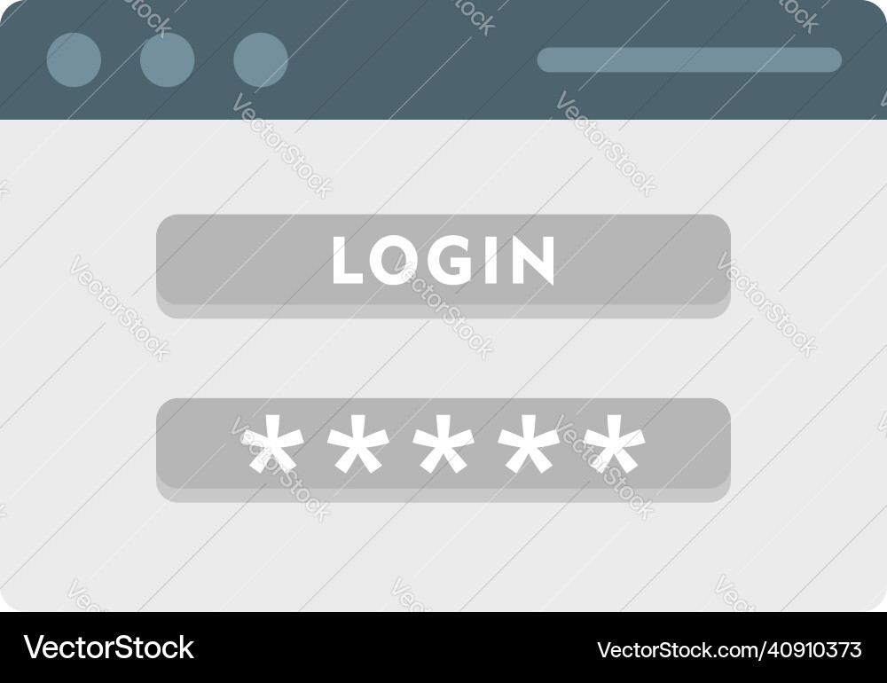 Login page authentication icon flat isolated Login page authentication icon flat isolated vector image