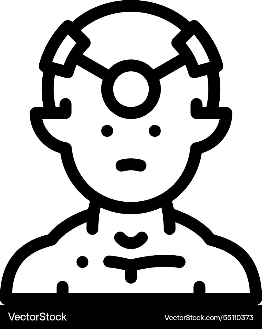 Mutant icon thin linear style design isolated Mutant icon thin linear style design isolated vector image