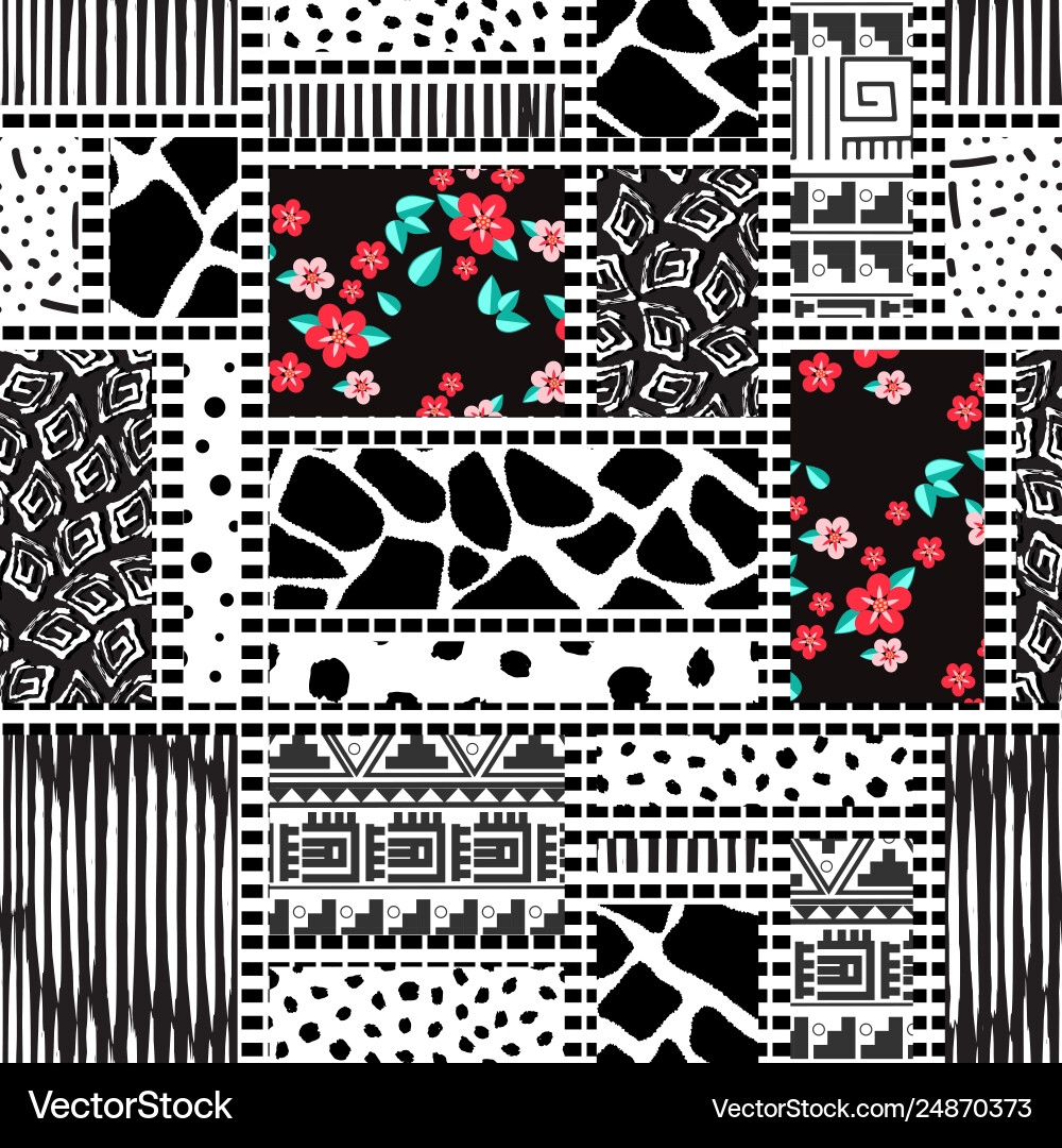 Patchwork background Vector Image