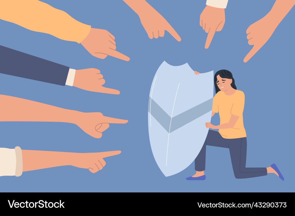 People fighting bulling Royalty Free Vector Image