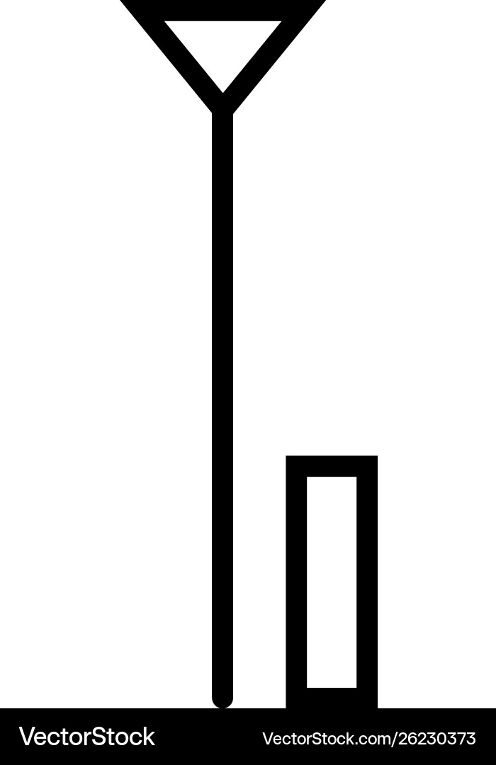 Phone low signal level outline icon linear style Phone low signal level outline icon linear style vector image