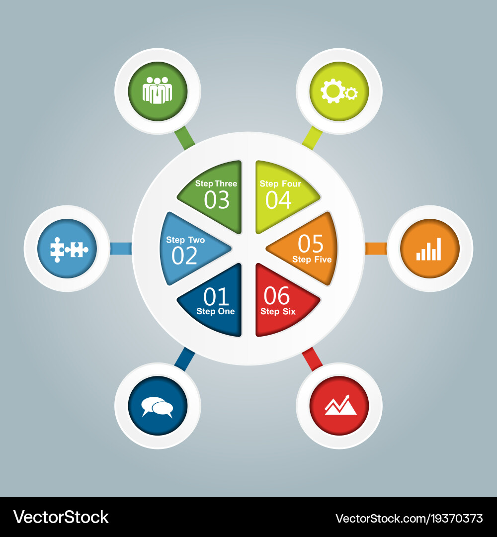 Process Steps & Workflow Template vector image