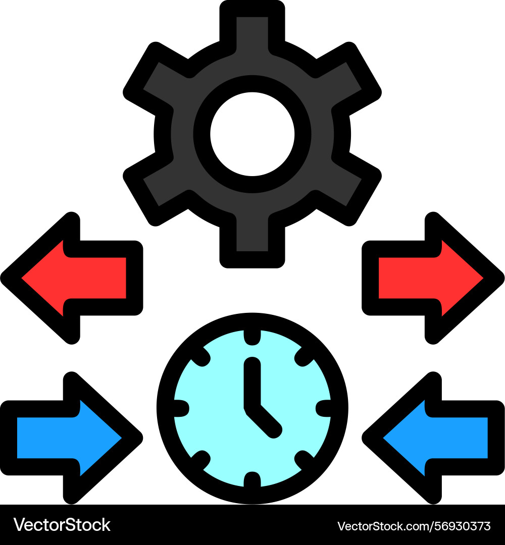 Quick flow line filled style icon design vector image