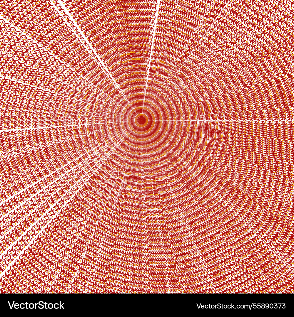 Radial optical abstract circular pattern red Vector Image